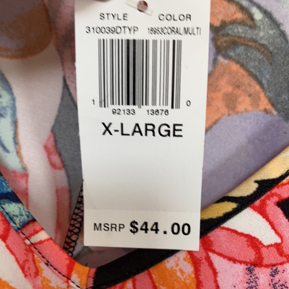 Sami & Jo top colorful floral print w stretch boho casual office XLP - Picture 13 of 17